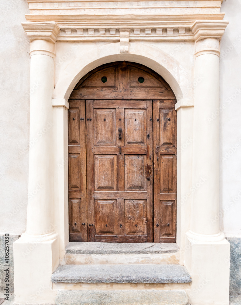 Old wooden door.