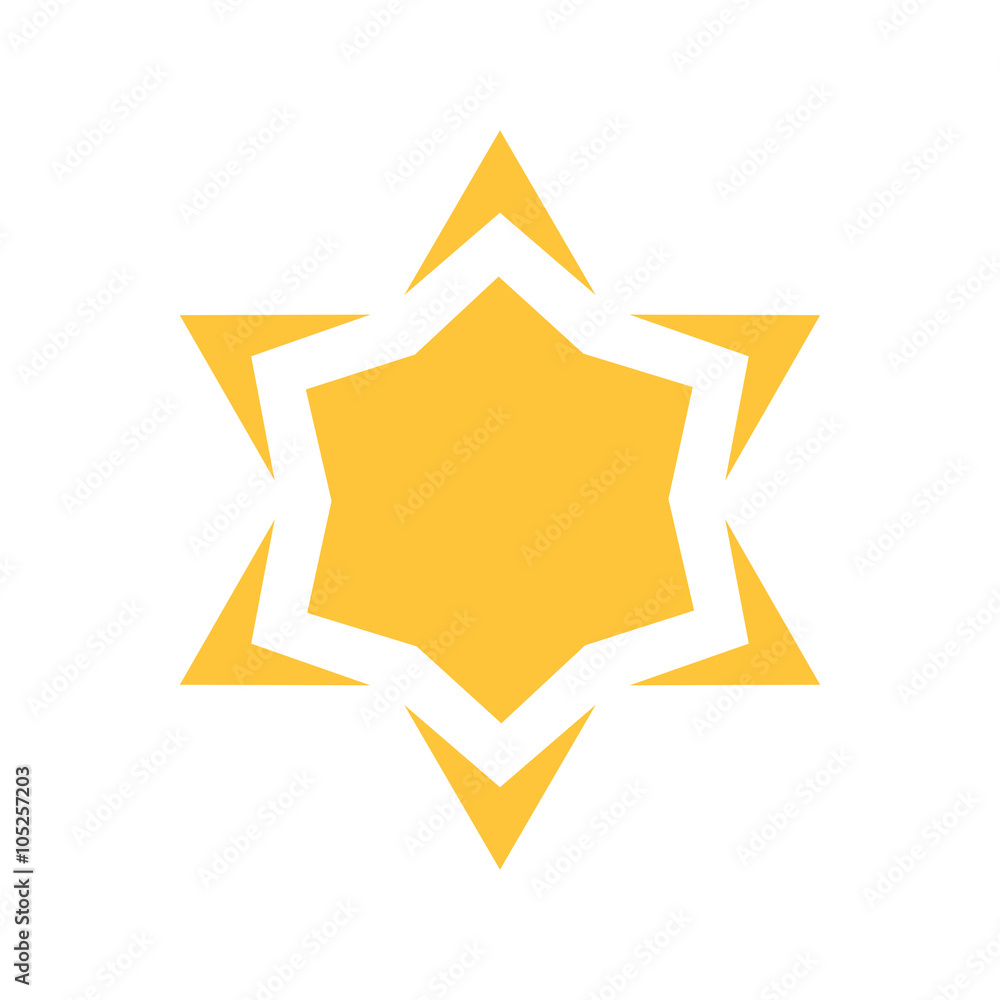 Orange sun icon vector illustration Orange sun icon vector illustration