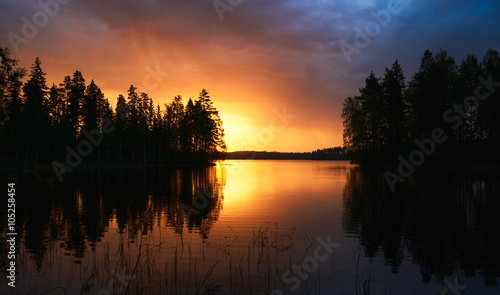 Fototapeta Naklejka Na Ścianę i Meble -  Beautiful Finnish landscape