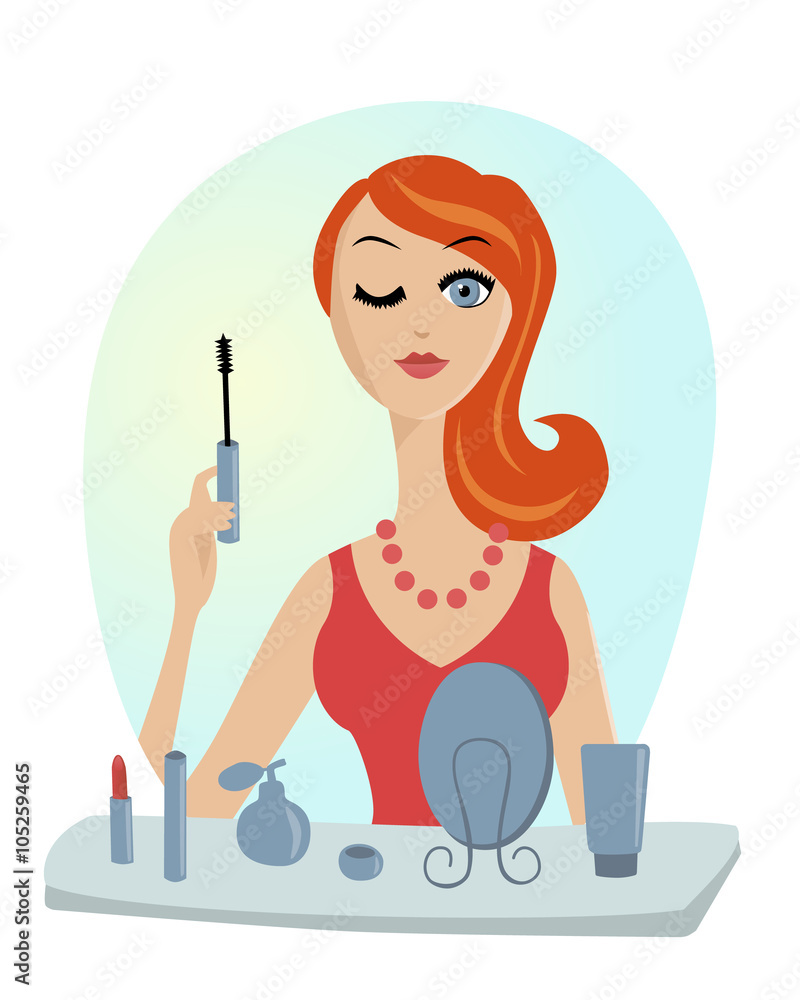 make up of glamour girl vector illustration make up of glamour girl vector illustration