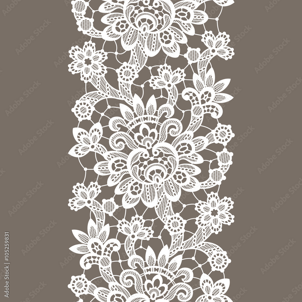 Vertical Lace Seamless Pattern. Vertical Lace Seamless Pattern.