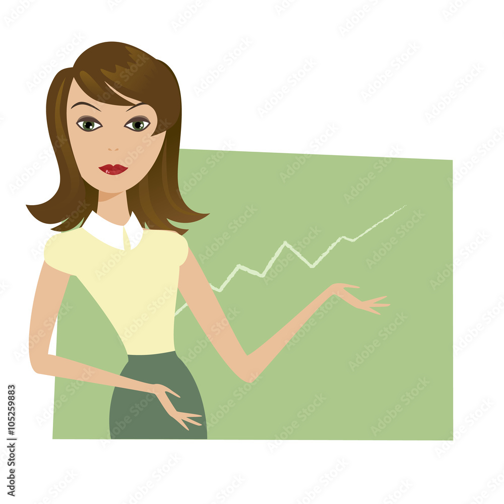 Successful business woman investments market stock Successful business woman investments market stock