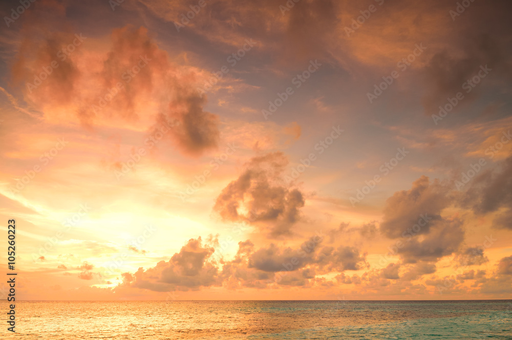 Beautiful Sunset in Maldives