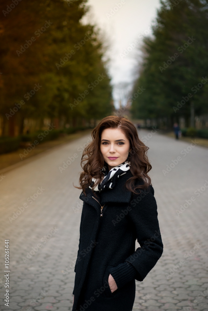 Portrait of a beautiful girl in park Portrait of a beautiful girl in park