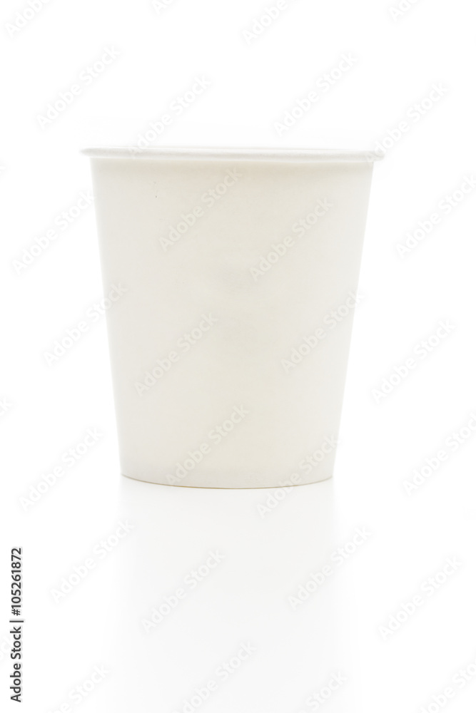 paper cup on the white background paper cup on the white background