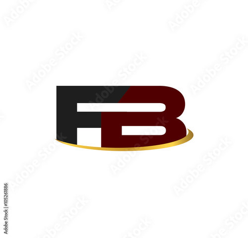 FB alphabet in grey and red with golden curve Free Download FB alphabet in grey and red with golden curve - GFXLoad