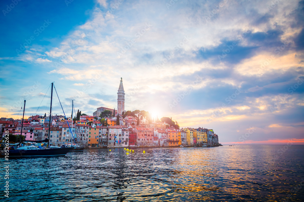 Φωτογραφία View of Old Town Rovinj in Croatia, Adriatic Sea