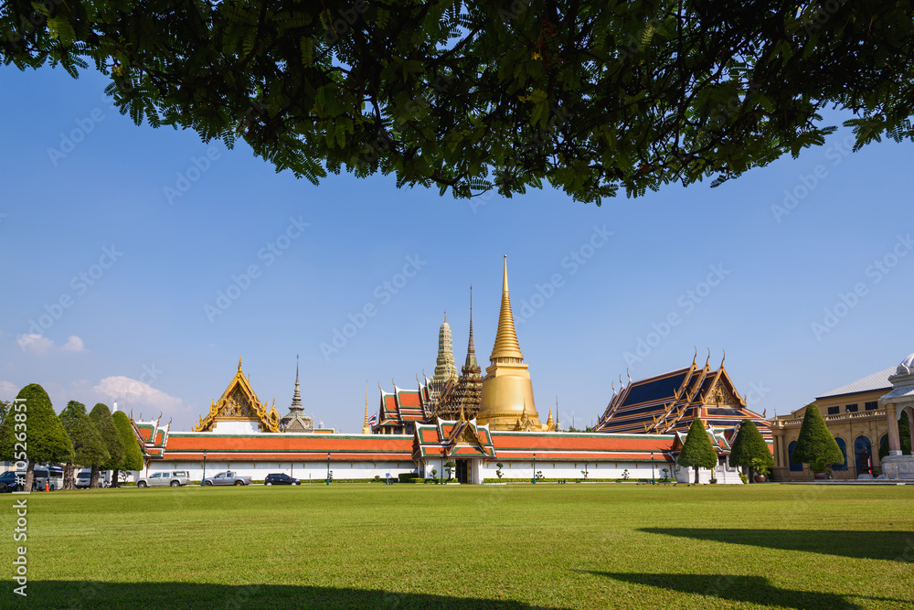 Wat Phra Kaew (temple) in Bangkok, Thailand. Location in public area.