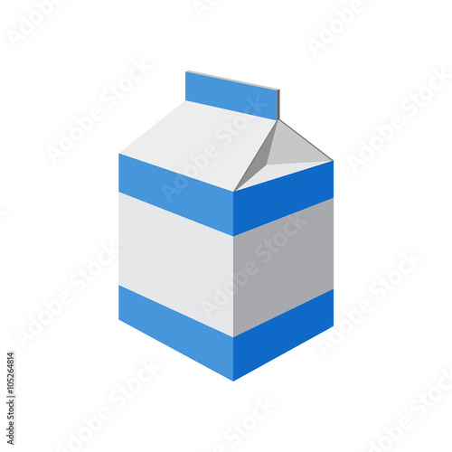 milk packet on white 