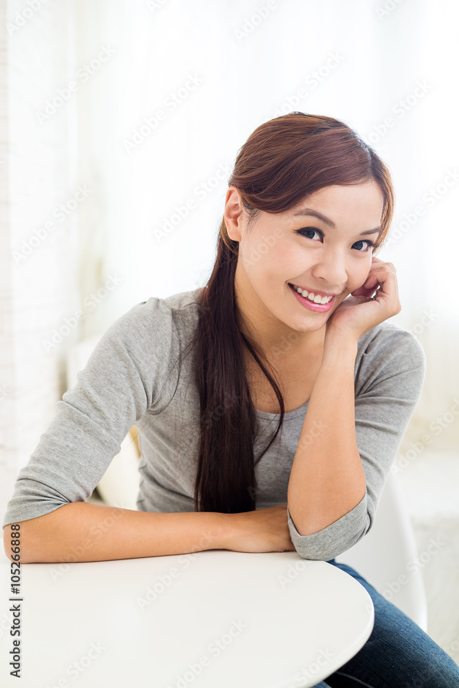 Woman relaxing at home Woman relaxing at home