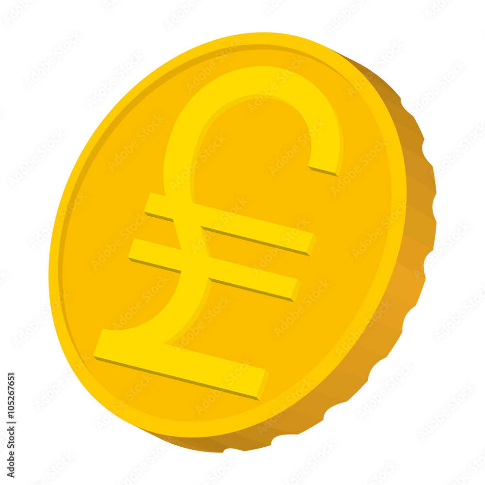 Gold coin with Italian Lira sign icon Gold coin with Italian Lira sign icon