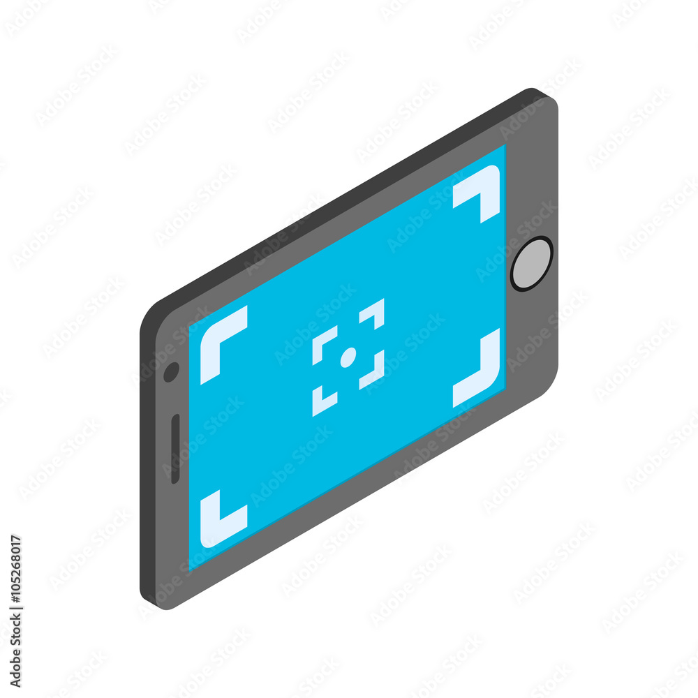 Camera viewfinder icon, isometric 3d style Camera viewfinder icon, isometric 3d style