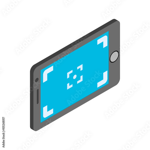 Camera viewfinder icon, isometric 3d style