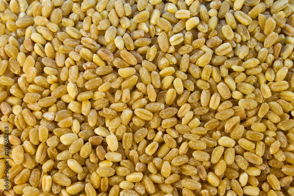 Groats wheaten closeup