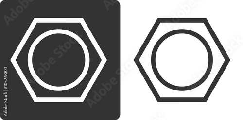 Benzene (C6H6) aromatic hydrocarbon molecule, flat icon style. 