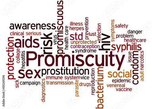 Promiscuity, word cloud concept 6 photo