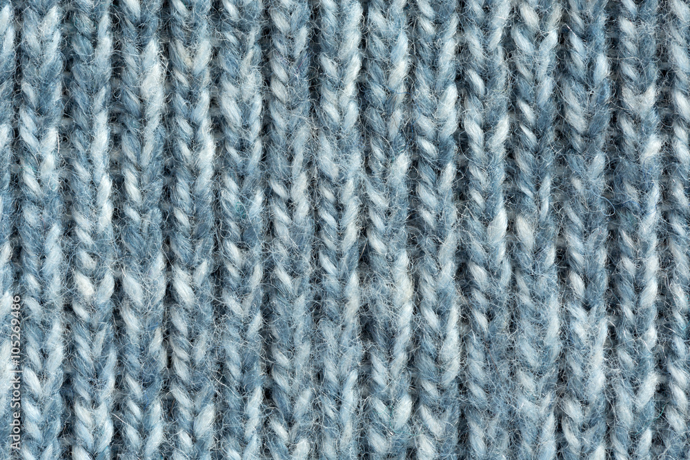 Blue Wool Texture close up vertical Direction of Threads Blue Wool Texture close up vertical Direction of Threads