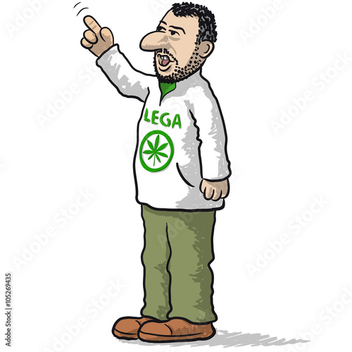 Matteo Salvini caricature