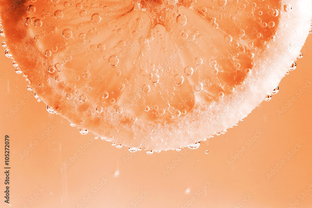 Fototapeta premium Lemon in the bubbles