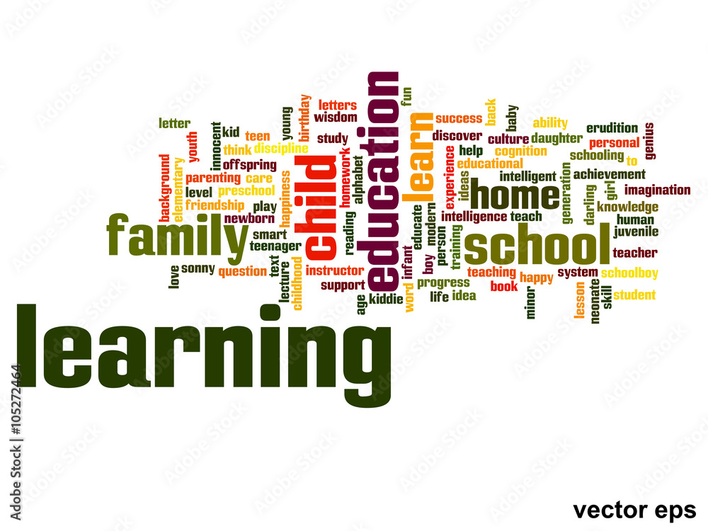 Vector conceptual education word cloud Vector conceptual education word cloud