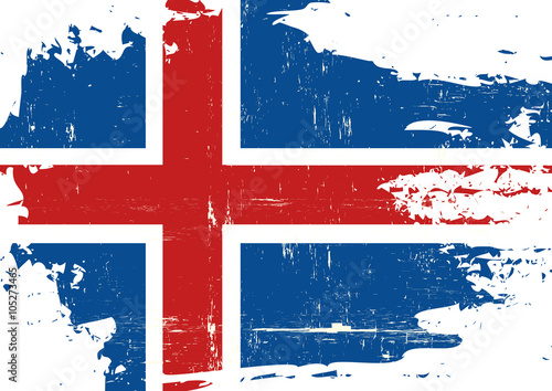 Iceland scratched Flag