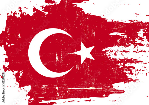 Turkish scratched Flag