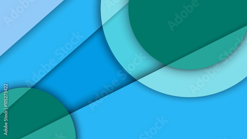 Abstract background with different levels surfaces and circles, material design