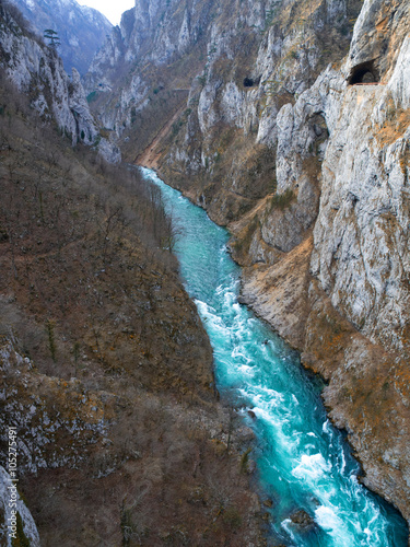 Mountain canyon river Piva