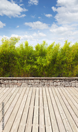 Gartenterrasse mit Bambus