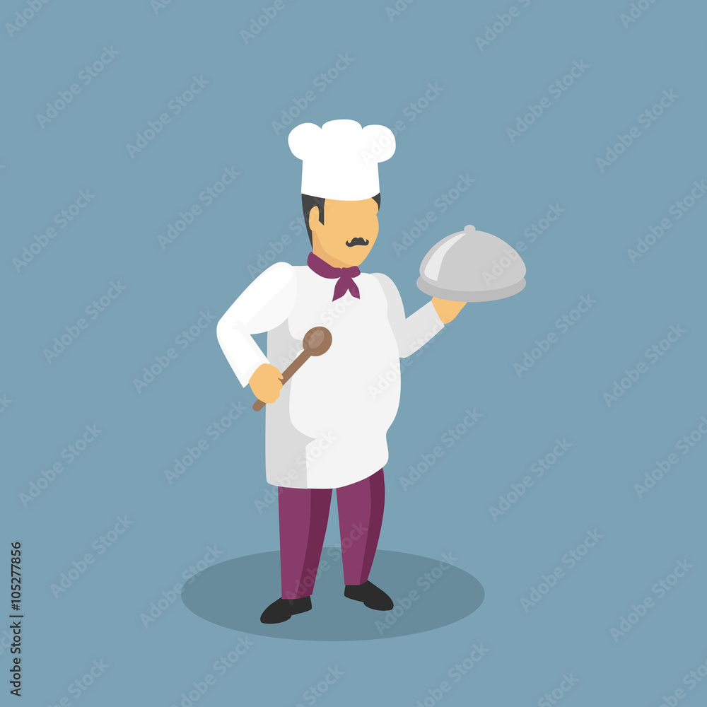 Profession Cooks Character Design Flat Profession Cooks Character Design Flat