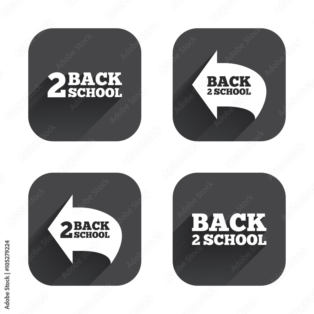 Back to school icons. Studies after the holidays Back to school icons. Studies after the holidays