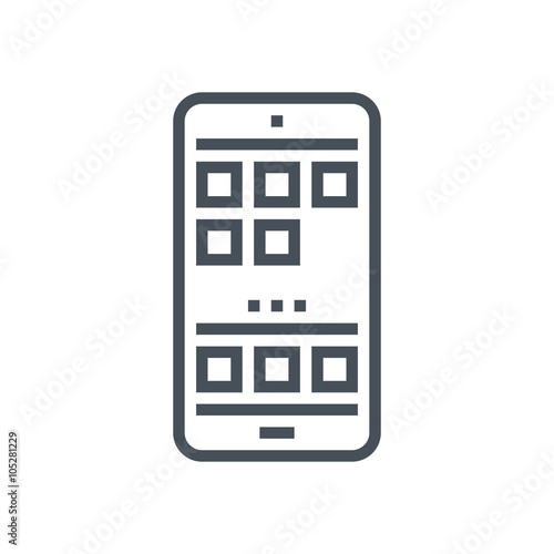 Mobile phone interface icon