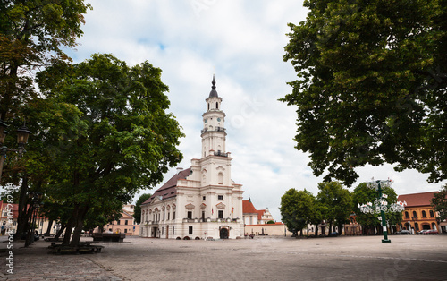 View of City Hall in old town. Kaunas, Lithuania photo