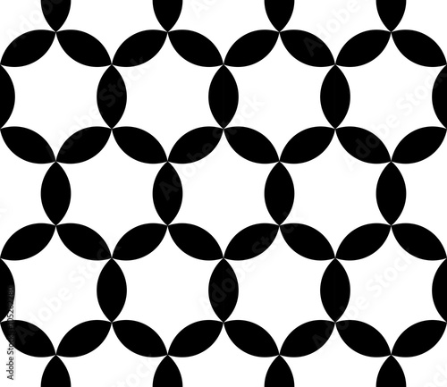 Vector modern seamless geometry pattern flower, black and white abstract geometric background, pillow print, monochrome retro texture, hipster fashion design
