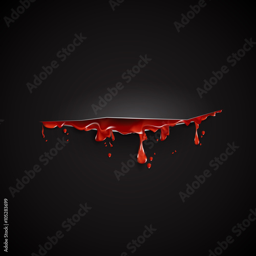 cut with th blood template. Black background