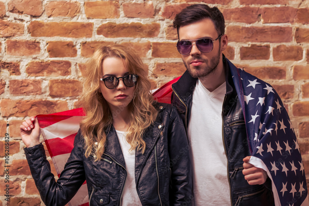 Stylish young couple Stylish young couple
