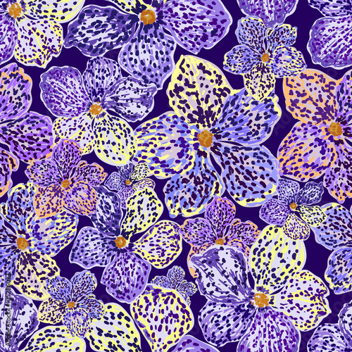 Vector seamless floral background