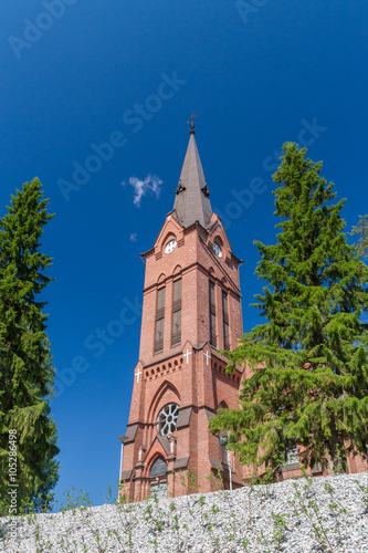 Church tower in Nurmes,Finland