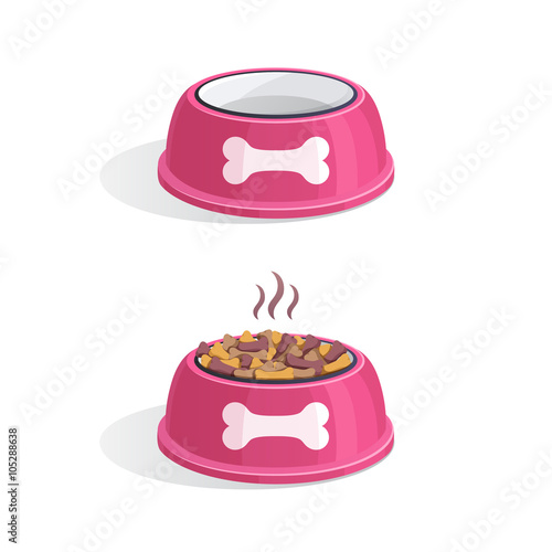 Dog food, plate