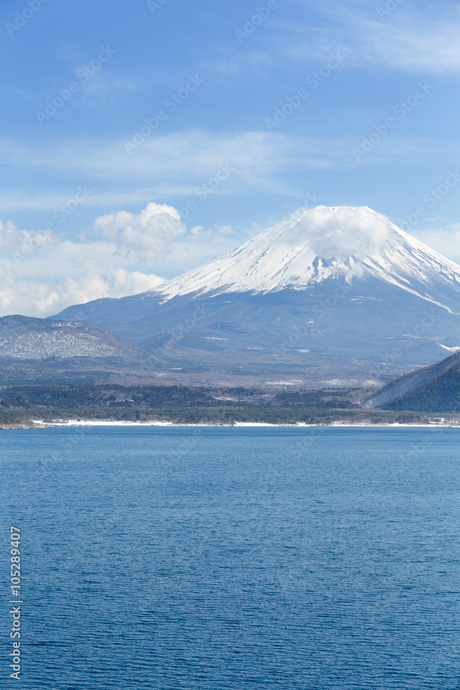Mountain Fuji and Lake Motosu