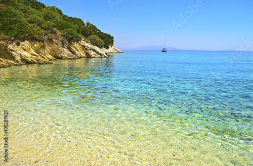 beach at Ithaca Ionian islands Greece
