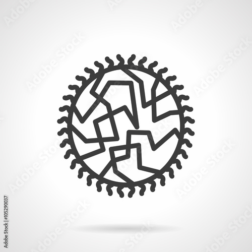 Viral infection black line design vector icon