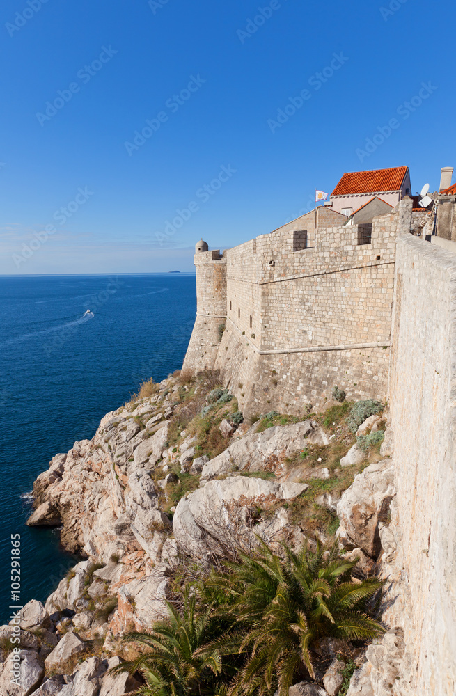 City walls of Dubrovnik, Croatia. UNESCO site