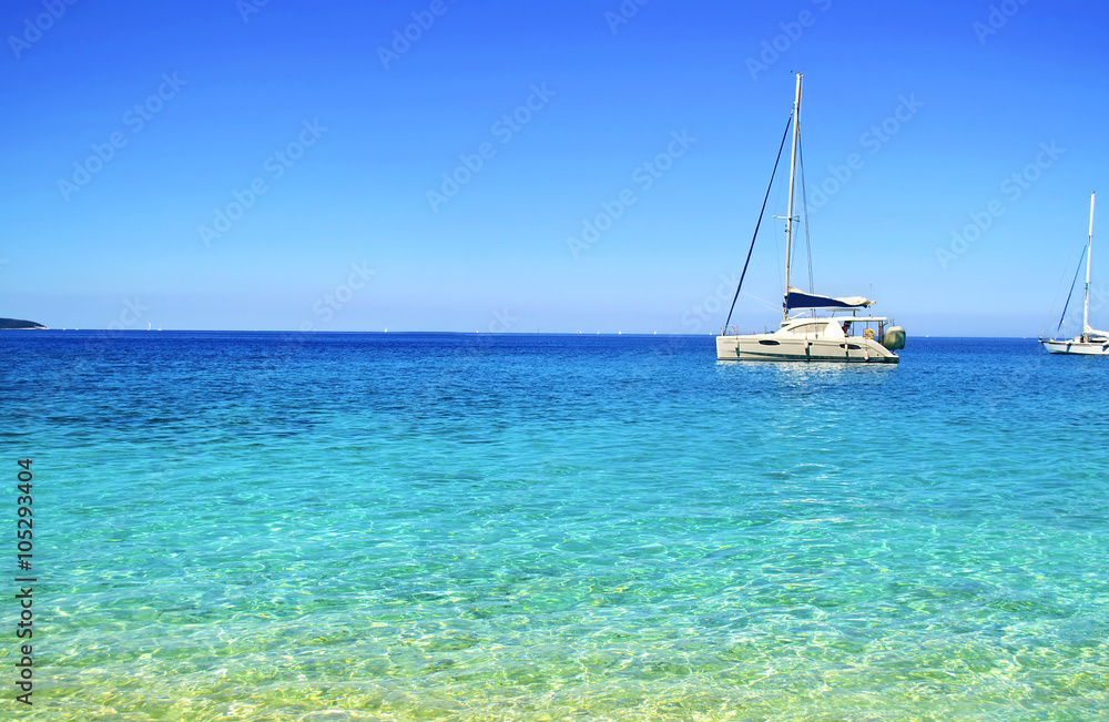 turquoise sea on Ionian islands Ithaca Greece