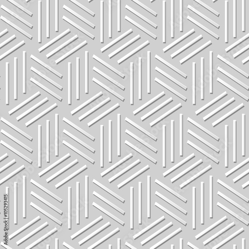 Vector damask seamless 3D paper art pattern background 368 Triangle Spiral Line 