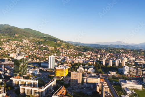 panoramic view on the city