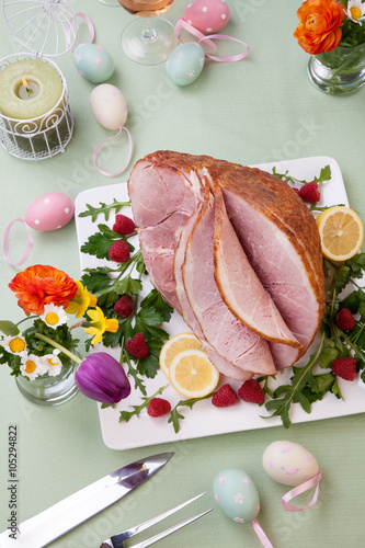 Easter Ham and Raspberry