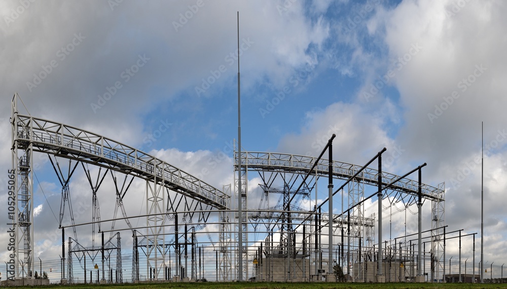 Obraz premium High voltage electric station