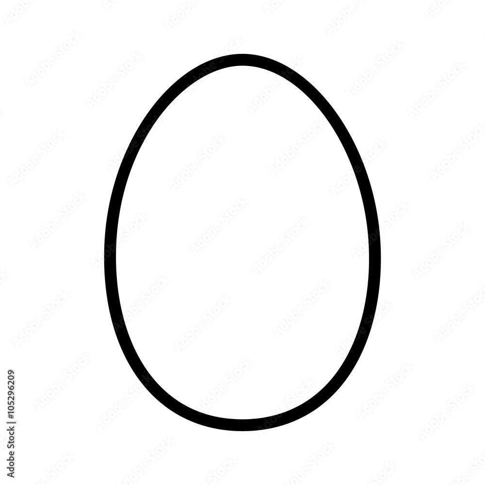 Chicken Egg Or Duck Egg Line Art Icon For Apps And Websites Stock