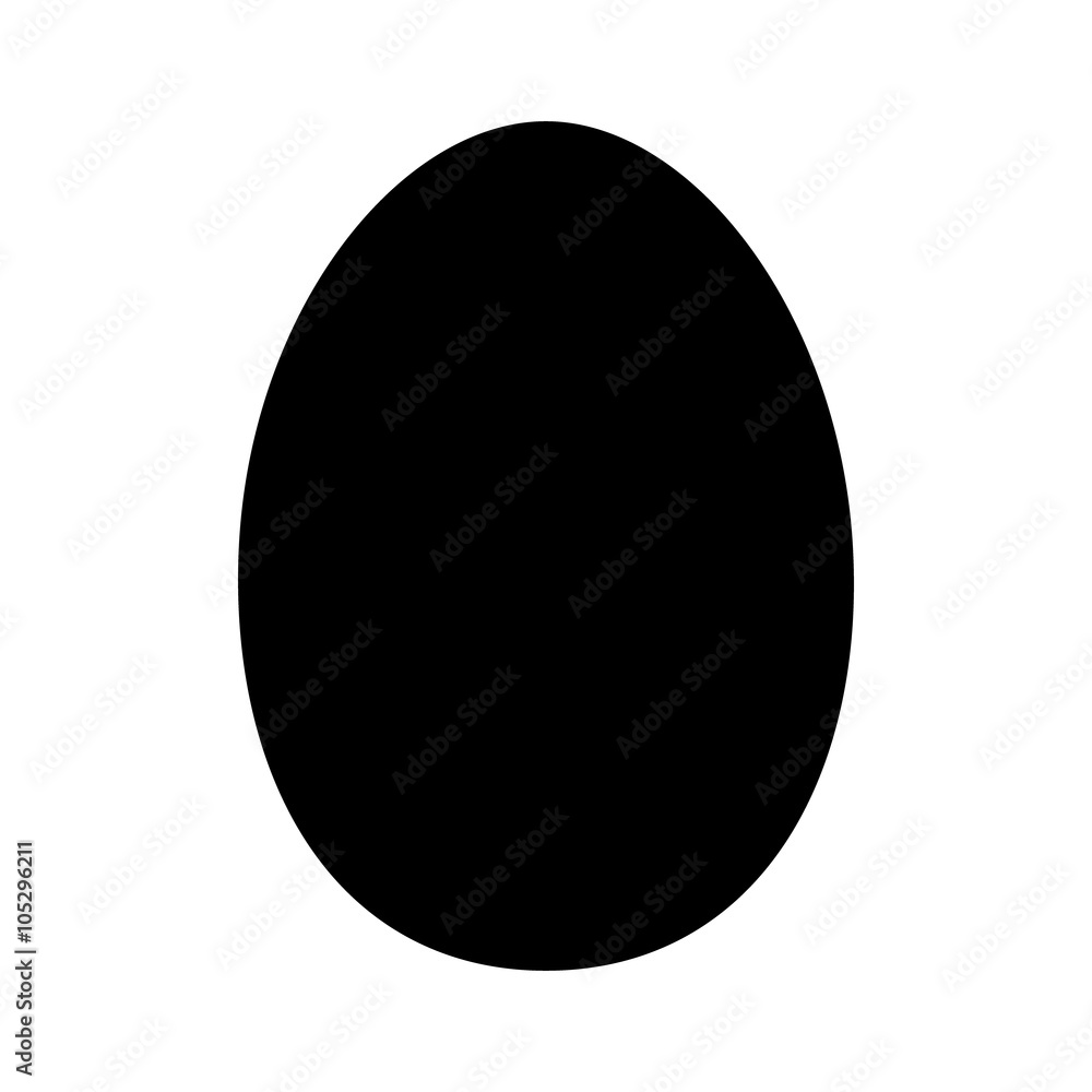 Chicken Egg Or Duck Egg Flat Icon For Apps And Websites Stock Vector